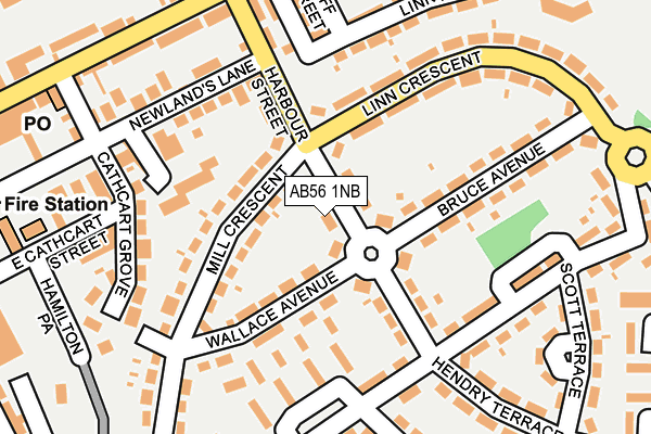 AB56 1NB map - OS OpenMap – Local (Ordnance Survey)
