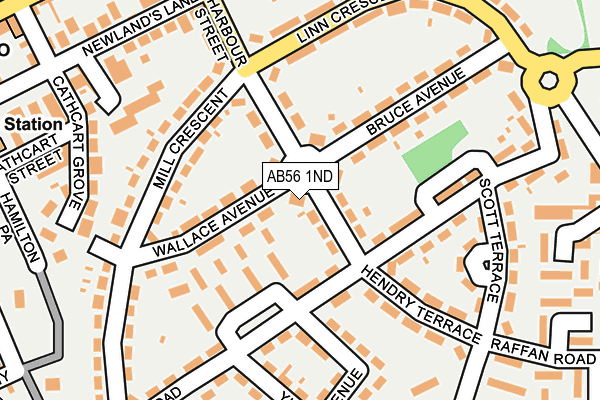 AB56 1ND map - OS OpenMap – Local (Ordnance Survey)