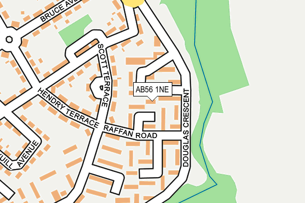 AB56 1NE map - OS OpenMap – Local (Ordnance Survey)