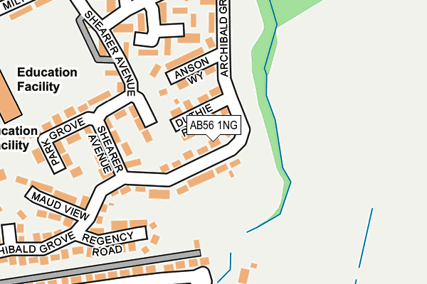AB56 1NG map - OS OpenMap – Local (Ordnance Survey)