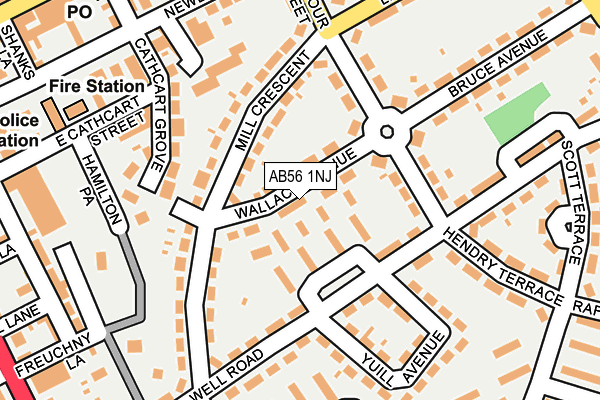 AB56 1NJ map - OS OpenMap – Local (Ordnance Survey)
