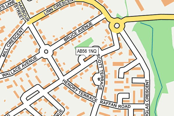 AB56 1NQ map - OS OpenMap – Local (Ordnance Survey)