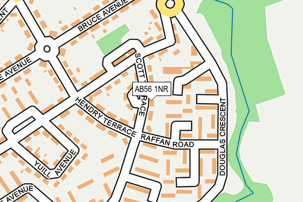 AB56 1NR map - OS OpenMap – Local (Ordnance Survey)