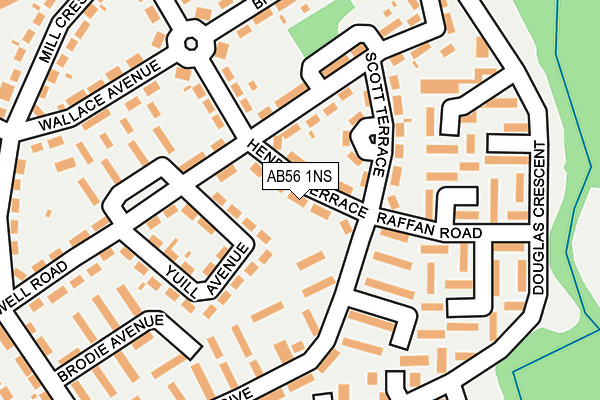 AB56 1NS map - OS OpenMap – Local (Ordnance Survey)