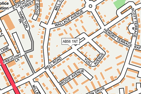 AB56 1NT map - OS OpenMap – Local (Ordnance Survey)