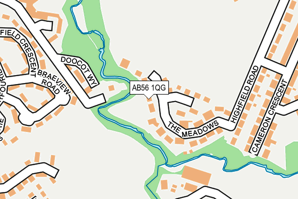 AB56 1QG map - OS OpenMap – Local (Ordnance Survey)