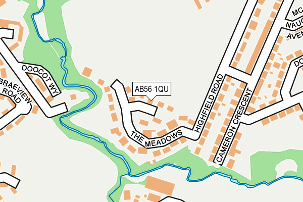 AB56 1QU map - OS OpenMap – Local (Ordnance Survey)