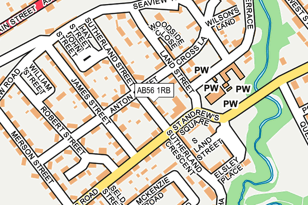AB56 1RB map - OS OpenMap – Local (Ordnance Survey)