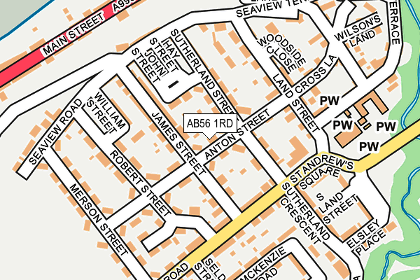AB56 1RD map - OS OpenMap – Local (Ordnance Survey)