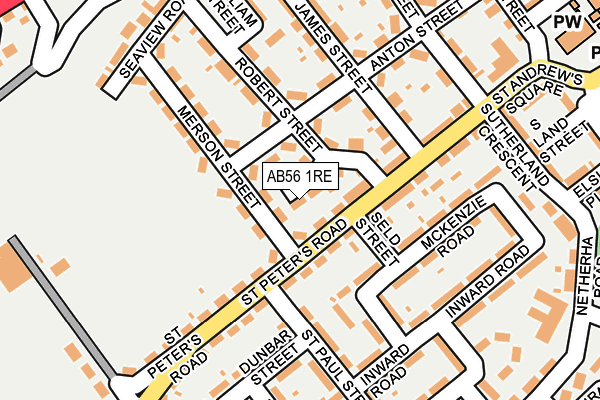AB56 1RE map - OS OpenMap – Local (Ordnance Survey)