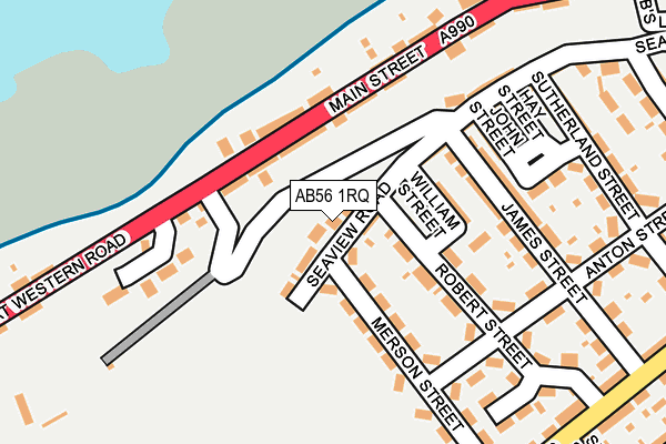 AB56 1RQ map - OS OpenMap – Local (Ordnance Survey)