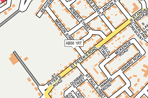 AB56 1RT map - OS OpenMap – Local (Ordnance Survey)