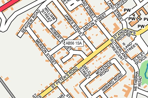 AB56 1SA map - OS OpenMap – Local (Ordnance Survey)