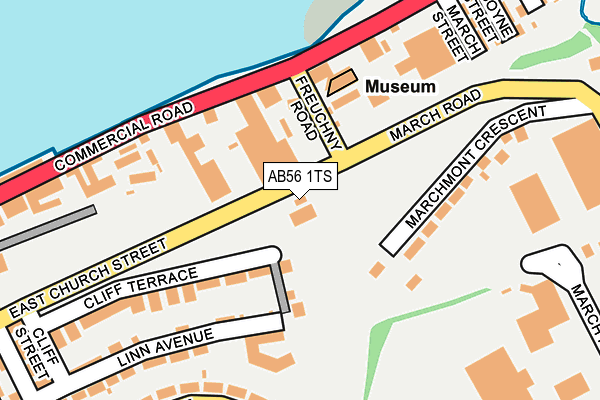 AB56 1TS map - OS OpenMap – Local (Ordnance Survey)