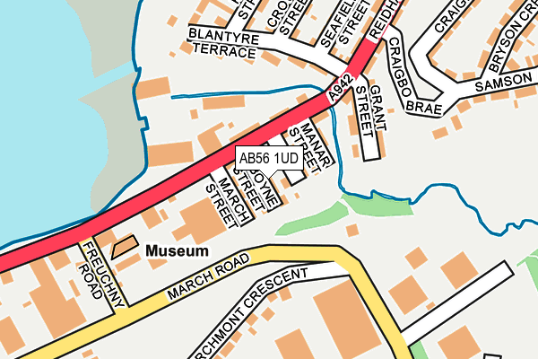 AB56 1UD map - OS OpenMap – Local (Ordnance Survey)