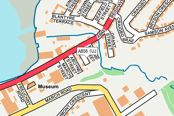AB56 1UJ map - OS OpenMap – Local (Ordnance Survey)