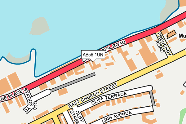 AB56 1UN map - OS OpenMap – Local (Ordnance Survey)