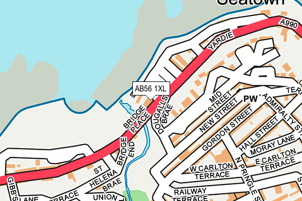 AB56 1XL map - OS OpenMap – Local (Ordnance Survey)