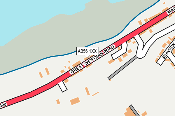 AB56 1XX map - OS OpenMap – Local (Ordnance Survey)