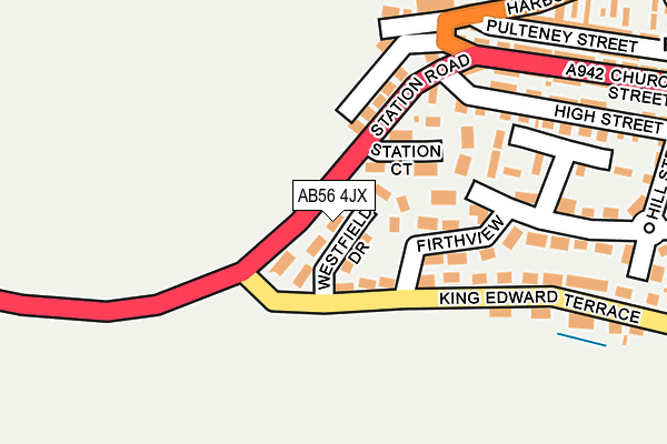 AB56 4JX map - OS OpenMap – Local (Ordnance Survey)