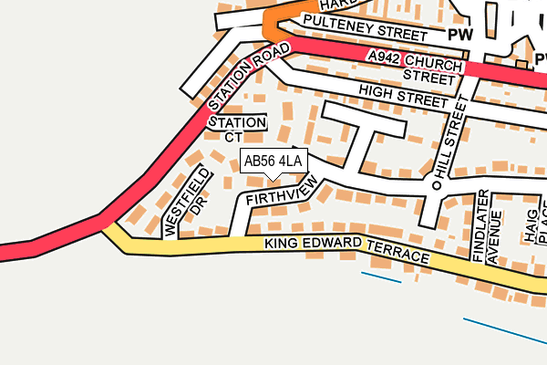 AB56 4LA map - OS OpenMap – Local (Ordnance Survey)