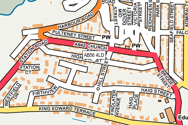 AB56 4LD map - OS OpenMap – Local (Ordnance Survey)