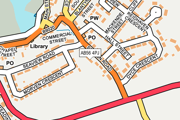 AB56 4PJ map - OS OpenMap – Local (Ordnance Survey)