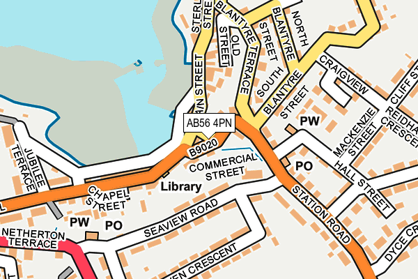 AB56 4PN map - OS OpenMap – Local (Ordnance Survey)