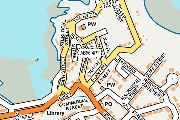 AB56 4PT map - OS OpenMap – Local (Ordnance Survey)