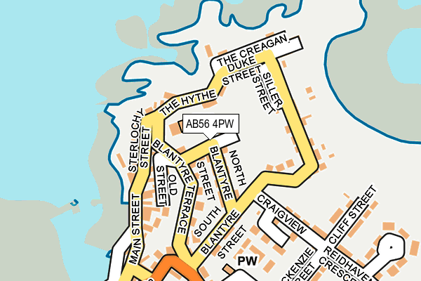 AB56 4PW map - OS OpenMap – Local (Ordnance Survey)