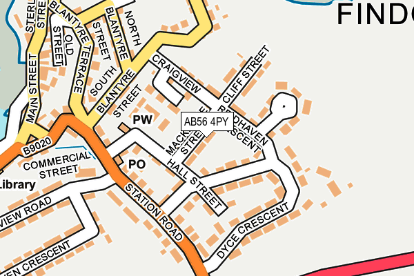 AB56 4PY map - OS OpenMap – Local (Ordnance Survey)