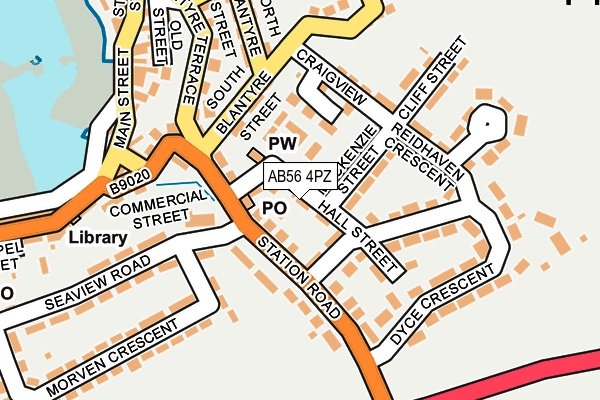 AB56 4PZ map - OS OpenMap – Local (Ordnance Survey)
