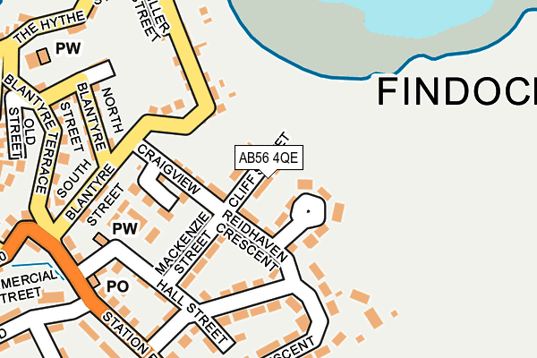 AB56 4QE map - OS OpenMap – Local (Ordnance Survey)