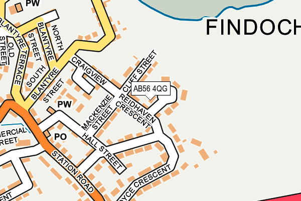 AB56 4QG map - OS OpenMap – Local (Ordnance Survey)