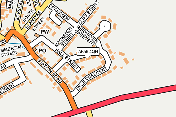 AB56 4QH map - OS OpenMap – Local (Ordnance Survey)