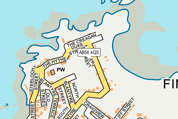 AB56 4QS map - OS OpenMap – Local (Ordnance Survey)