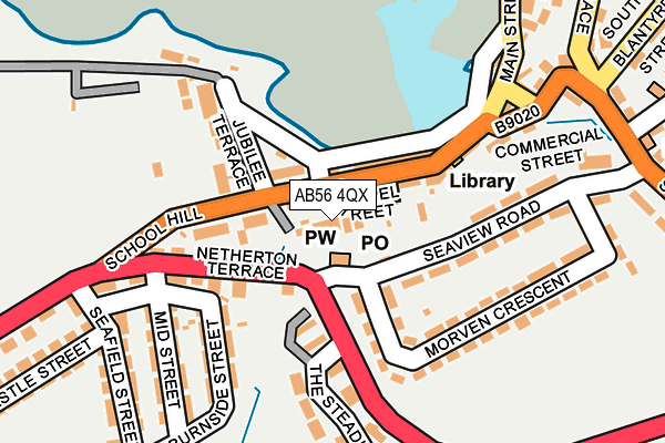 AB56 4QX map - OS OpenMap – Local (Ordnance Survey)