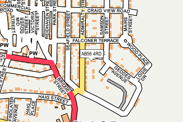 AB56 4RD map - OS OpenMap – Local (Ordnance Survey)