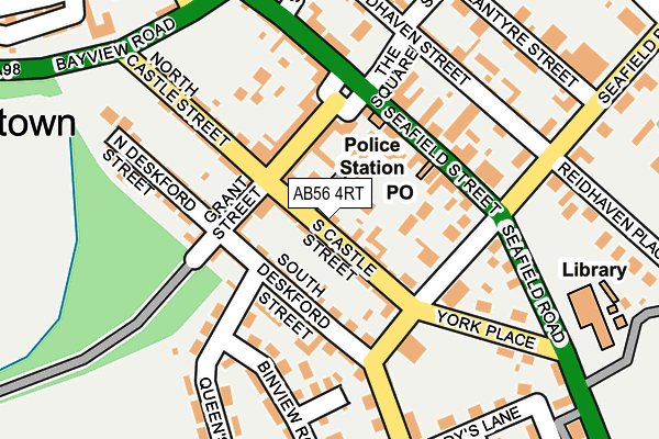 AB56 4RT map - OS OpenMap – Local (Ordnance Survey)