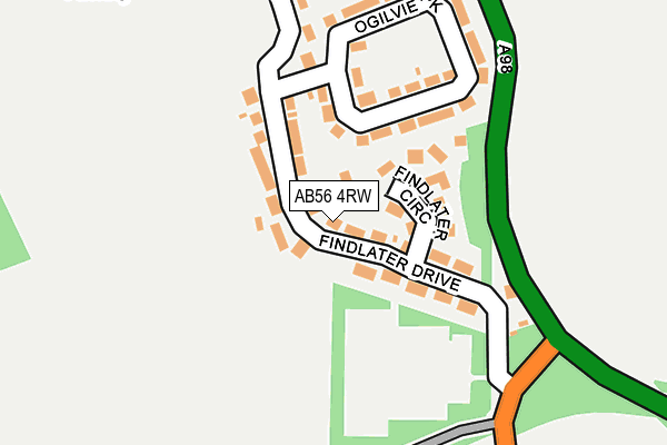 AB56 4RW map - OS OpenMap – Local (Ordnance Survey)