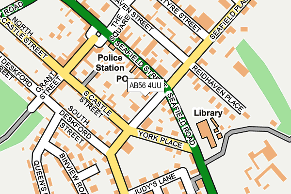 AB56 4UU map - OS OpenMap – Local (Ordnance Survey)
