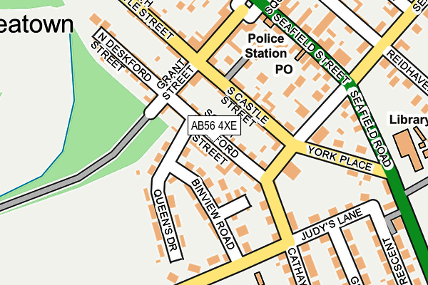 AB56 4XE map - OS OpenMap – Local (Ordnance Survey)