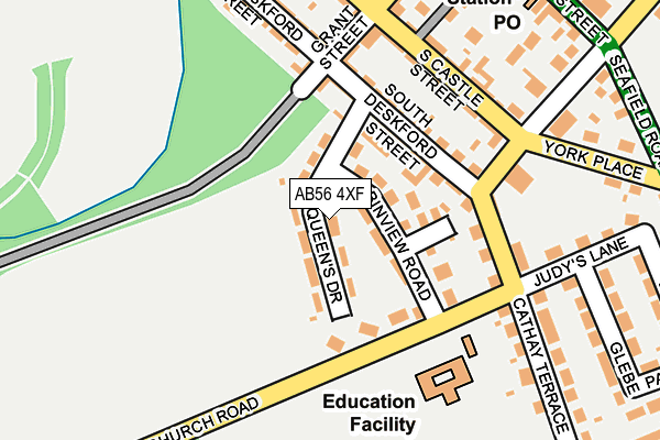 AB56 4XF map - OS OpenMap – Local (Ordnance Survey)