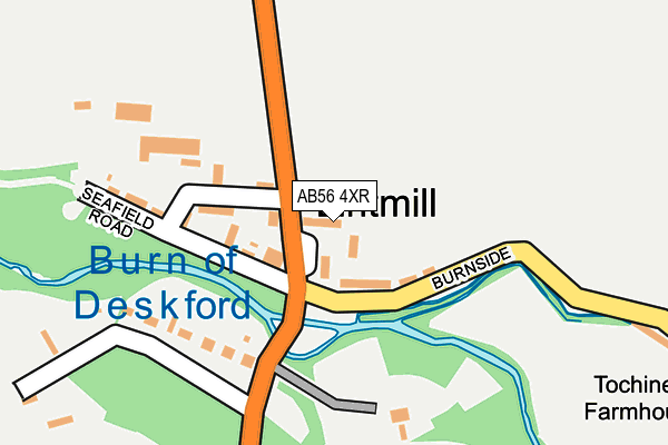 AB56 4XR map - OS OpenMap – Local (Ordnance Survey)