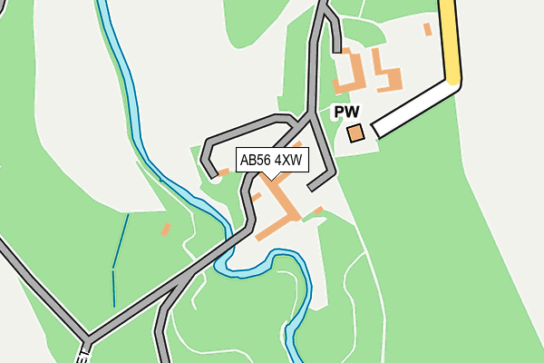 AB56 4XW map - OS OpenMap – Local (Ordnance Survey)