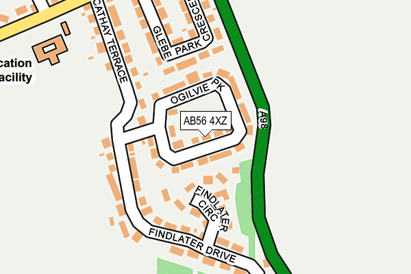 AB56 4XZ map - OS OpenMap – Local (Ordnance Survey)
