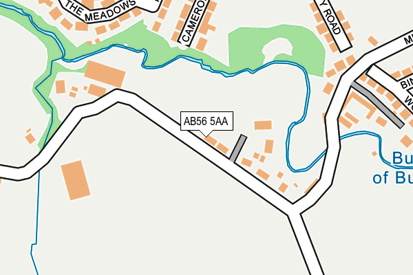 AB56 5AA map - OS OpenMap – Local (Ordnance Survey)