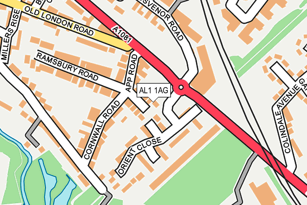 AL1 1AG map - OS OpenMap – Local (Ordnance Survey)