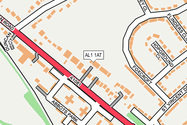 AL1 1AT map - OS OpenMap – Local (Ordnance Survey)