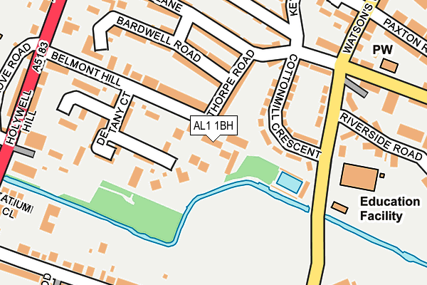AL1 1BH map - OS OpenMap – Local (Ordnance Survey)